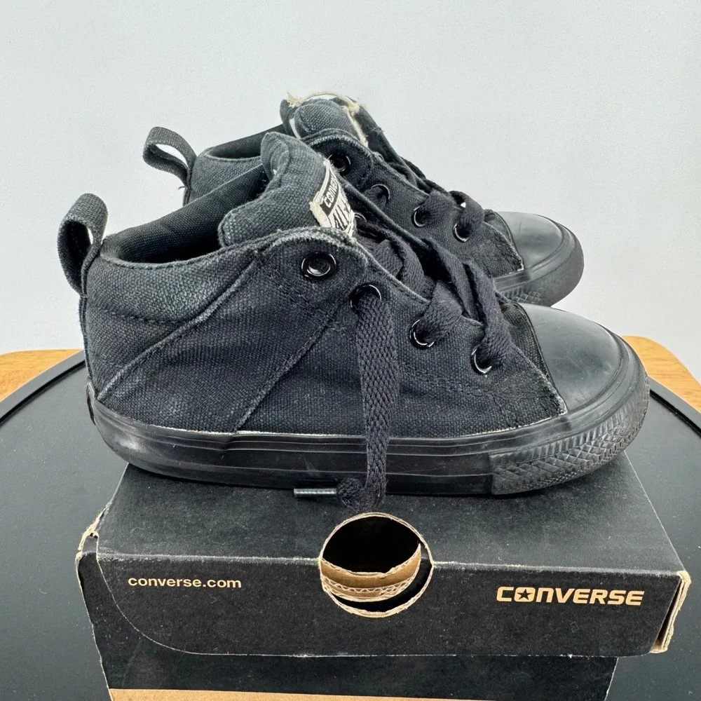 Converse Chuck Taylor All Star Axel Mid Black Infant Shoes 745226F Size 8 Infant